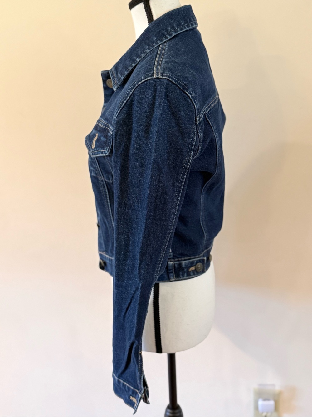Moto - Dark Blue Denim Jacket size 8 - Picture 3 of 7